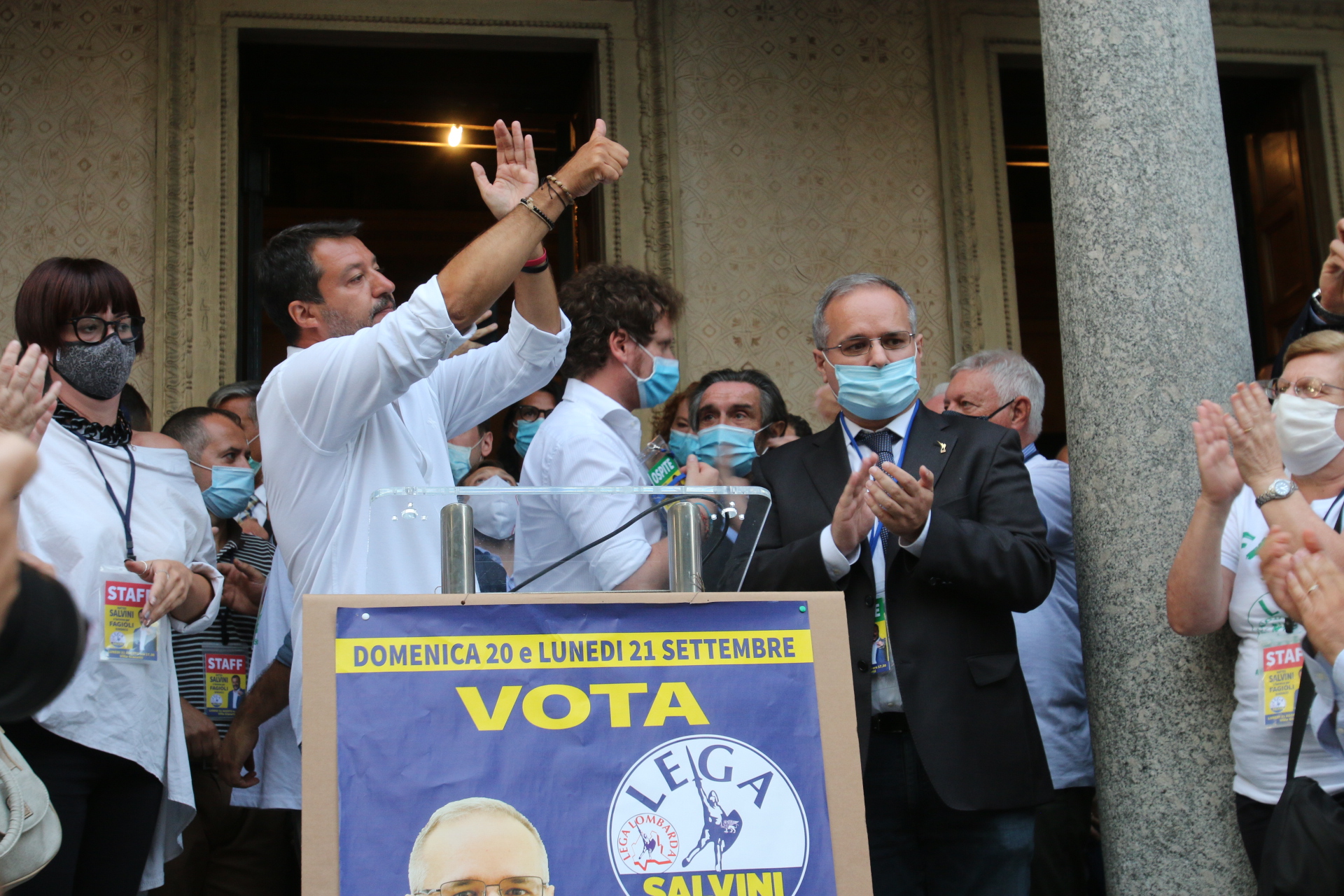 Elezioni Saronno candidato sindaco Alessandro Fagioli con Salvini